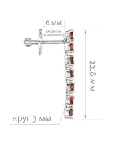 Женские Серьги_Серебро .925_ГРАНАТ__2-Лазурит-Онлайн