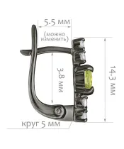 Женские Серьги_Серебро .925_ХРИЗОЛИТ_Нанокристалл_2-Лазурит-Онлайн