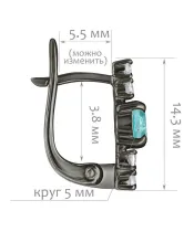 Женские Серьги_Серебро .925_АПАТИТ_Нанокристалл_2-Лазурит-Онлайн