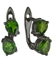 Женские Серьги_Серебро .925_ХРОМДИОПСИД__2-Лазурит-Онлайн