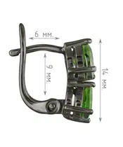 Женские Серьги_Серебро .925_ХРОМДИОПСИД__4-Лазурит-Онлайн