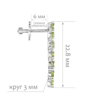 Женские Серьги_Серебро .925_ХРИЗОЛИТ__2-Лазурит-Онлайн