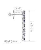 Женские Серьги_Серебро .925_ИОЛИТ__2-Лазурит-Онлайн