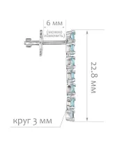 Женские Серьги_Серебро .925_ТОПАЗ__2-Лазурит-Онлайн