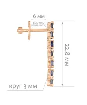 Женские Серьги_Серебро .925_ИОЛИТ__2-Лазурит-Онлайн