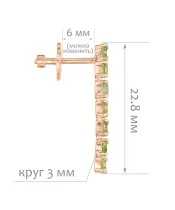 Женские Серьги_Серебро .925_ХРИЗОЛИТ__2-Лазурит-Онлайн