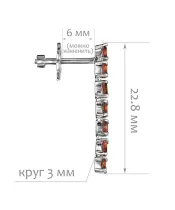 Женские Серьги_Серебро .925_ГРАНАТ__2-Лазурит-Онлайн