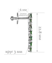 Женские Серьги_Серебро .925_ХРОМДИОПСИД__2-Лазурит-Онлайн