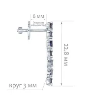 Женские Серьги_Серебро .925_ИОЛИТ__2-Лазурит-Онлайн