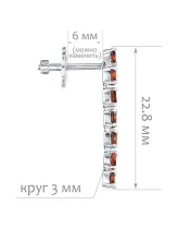 Женские Серьги_Серебро .925_ГРАНАТ__2-Лазурит-Онлайн