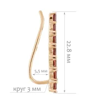 Женские Серьги_Серебро .925_ГРАНАТ__2-Лазурит-Онлайн