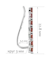 Женские Серьги_Серебро .925_ГРАНАТ__2-Лазурит-Онлайн