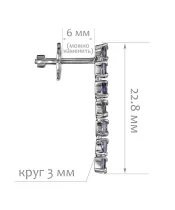 Женские Серьги_Серебро .925_ИОЛИТ__2-Лазурит-Онлайн