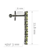 Женские Серьги_Серебро .925_ХРИЗОЛИТ__2-Лазурит-Онлайн