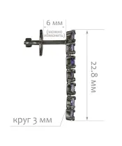 Женские Серьги_Серебро .925_ИОЛИТ__2-Лазурит-Онлайн