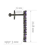 Женские Серьги_Серебро .925_АМЕТИСТ__2-Лазурит-Онлайн