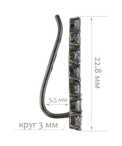 Женские Серьги_Серебро .925_ИОЛИТ__2-Лазурит-Онлайн