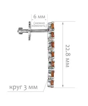 Женские Серьги_Серебро .925_ЦИТРИН__2-Лазурит-Онлайн