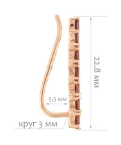 Женские Серьги_Серебро .925_ГРАНАТ__2-Лазурит-Онлайн