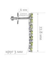 Женские Серьги_Серебро .925_ХРИЗОЛИТ__2-Лазурит-Онлайн