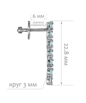 Женские Серьги_Серебро .925_ТОПАЗ__2-Лазурит-Онлайн