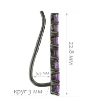 Женские Серьги_Серебро .925_АМЕТИСТ__2-Лазурит-Онлайн