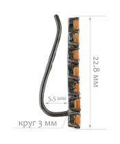 Женские Серьги_Серебро .925_ЦИТРИН__2-Лазурит-Онлайн