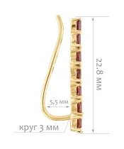 Женские Серьги_Серебро .925_ГРАНАТ__2-Лазурит-Онлайн