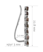 Женские Серьги_Серебро .925_РАУХТОПАЗ__2-Лазурит-Онлайн