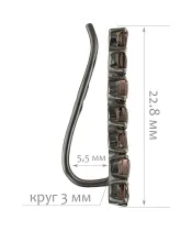 Женские Серьги_Серебро .925_РАУХТОПАЗ__2-Лазурит-Онлайн