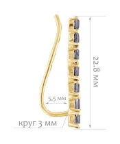 Женские Серьги_Серебро .925_ИОЛИТ__2-Лазурит-Онлайн