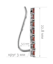 Женские Серьги_Серебро .925_ГРАНАТ__2-Лазурит-Онлайн
