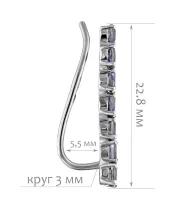 Женские Серьги_Серебро .925_ИОЛИТ__2-Лазурит-Онлайн