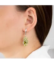 Женские Серьги_Серебро .925_ХРИЗОЛИТ__3-Лазурит-Онлайн