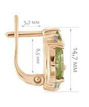 Женские Серьги_Серебро .925_ХРИЗОЛИТ_Нанокристалл_2-Лазурит-Онлайн