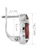 Женские Серьги_Серебро .925_ГРАНАТ_Нанокристалл_2-Лазурит-Онлайн