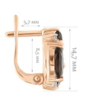 Женские Серьги_Серебро .925_РАУХТОПАЗ_Нанокристалл_2-Лазурит-Онлайн