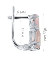 Женские Серьги_Серебро .925_КВАРЦ_Нанокристалл_2-Лазурит-Онлайн