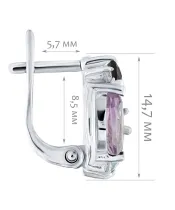 Женские Серьги_Серебро .925_АМЕТИСТ_Нанокристалл_2-Лазурит-Онлайн