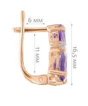 Женские Серьги_Серебро .925_АМЕТИСТ_Нанокристалл_2-Лазурит-Онлайн