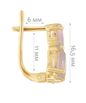 Женские Серьги_Серебро .925_КВАРЦ_Нанокристалл_2-Лазурит-Онлайн