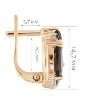 Женские Серьги_Серебро .925_РАУХТОПАЗ_Нанокристалл_2-Лазурит-Онлайн