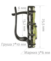 Женские Серьги_Серебро .925_ХРИЗОЛИТ__2-Лазурит-Онлайн