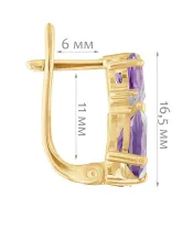 Женские Серьги_Серебро .925_АМЕТИСТ_Нанокристалл_2-Лазурит-Онлайн