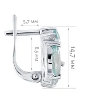 Женские Серьги_Серебро .925_ТОПАЗ_Нанокристалл_2-Лазурит-Онлайн