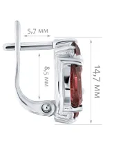 Женские Серьги_Серебро .925_ГРАНАТ_Нанокристалл_2-Лазурит-Онлайн