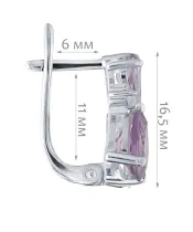 Женские Серьги_Серебро .925_АМЕТИСТ_Нанокристалл_2-Лазурит-Онлайн