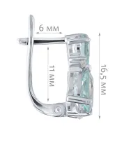 Женские Серьги_Серебро .925_ТОПАЗ_Нанокристалл_2-Лазурит-Онлайн