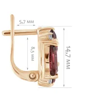 Женские Серьги_Серебро .925_ГРАНАТ_Нанокристалл_2-Лазурит-Онлайн