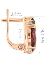 Женские Серьги_Серебро .925_ГРАНАТ_Нанокристалл_2-Лазурит-Онлайн